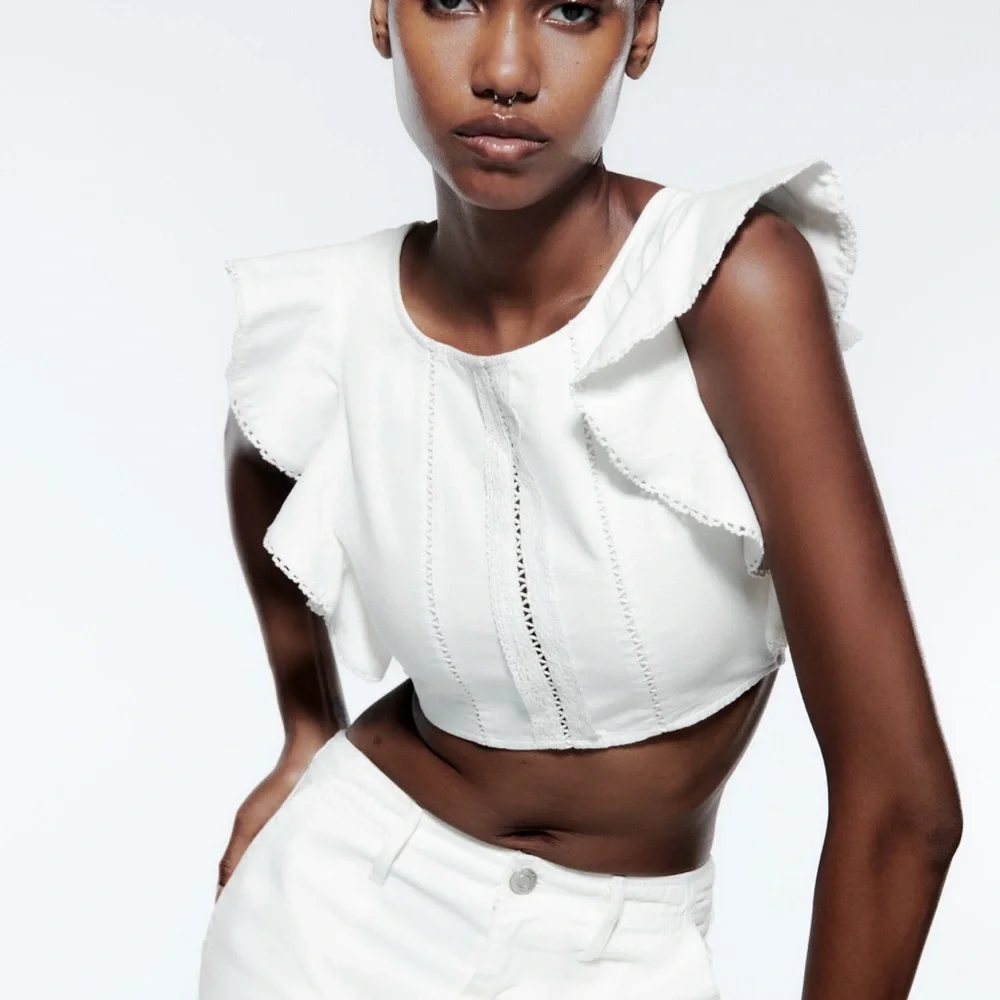 Zara - Ruffle Sleeve Top - Picture 1 of 6